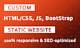 create a custom HTML static website for your business