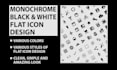 design black and white monochrome flat icon