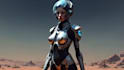 create an sci fi character art, sci fi art illustration