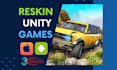 customize and reskin unity games, android games in unity 3d