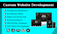 do custom website development to grow your business as a full stack developer