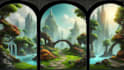 draw fantasy concept landscape illustrations