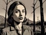 draw a custom portrait in linocut style