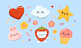 draw custom cute kawaii doodle sticker