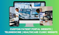 create custom patient portal website telemedicine healthcare clinic website