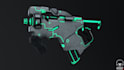 create high quality 3d sci fi gun model
