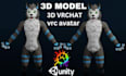 do cruixie vrchat avatar 3dmodel fursona nsfw vr character model unity vtuber
