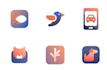 design unique 2d and 3d custom icons set