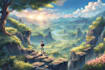 draw your epic scenery anime background art