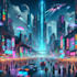 create futuristic cyberpunk city for you
