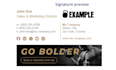 create email signature HTML, clickable HTML email signature