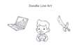 create doodle line art illustration