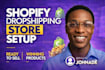 build shopify store design, redesign shopify website, shopify dropshipping store