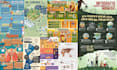 design school educational and medical infographics poster