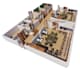 create 3d floor plan rendering and interior realistic rendering