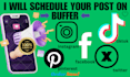 do schedule your post on instagram and facebook using buffer