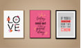 design creative typography poster ,trendy text wall art