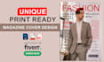 design professional magazine cover