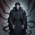 create dark character art illustration
