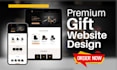 design shopify gift store gift card website product bundles gift box store