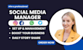 set up manage your social media business instagram, facebook account