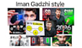 design a youtube thumbnail in iman gadzhi style