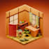 unique 3d isometric rooms for nfts and collectibles