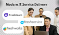 setup freshservice for IT operation, IT asset management, freshteam, IT support