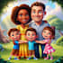 create a caricature cartoon for family or group