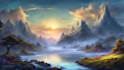 create fantasy landscape concept art