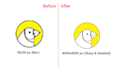 convert a high resolution image from a low resolution one