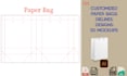 do custom boxes, paper bags, labels dieline design with 3d mockups