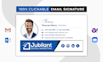 design modern clickable HTML email signature