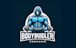 create awesome bodybuilder with dumbbell mascot logo in 12 hours