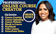create online course content creation, online course, course creation,powerpoint