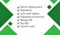 develop node js and express js backend with restful api,s