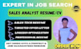 write a sales analyst resume tech resume ats resume writing linkedin opt