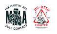 create fighter gaming mascot martial art logo