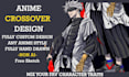 draw anime crossover character mixing your favorite traits