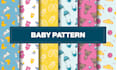 create cute seamless pattern designs for kids and baby products