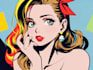 draw a retro pop art roy lichtenstein style