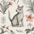 draw an animal and botanical illustration