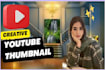 design attractive thumbnails for youtube, custom design thumbnail