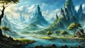 create fantasy landscape concept art