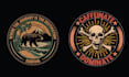 create vintage skull bear summer t shirt logo design