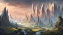 draw fantasy concept landscape illustrations