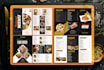 design amazing editable food menu restaurant bi fold, tri fold