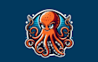 design outstanding reed octopus mascot logo with new concept