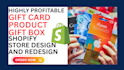 build profitable gift card shopify dropshipping store gift card website