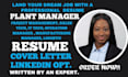 write ats engineering resume for plant manager, sales tech, operations manager